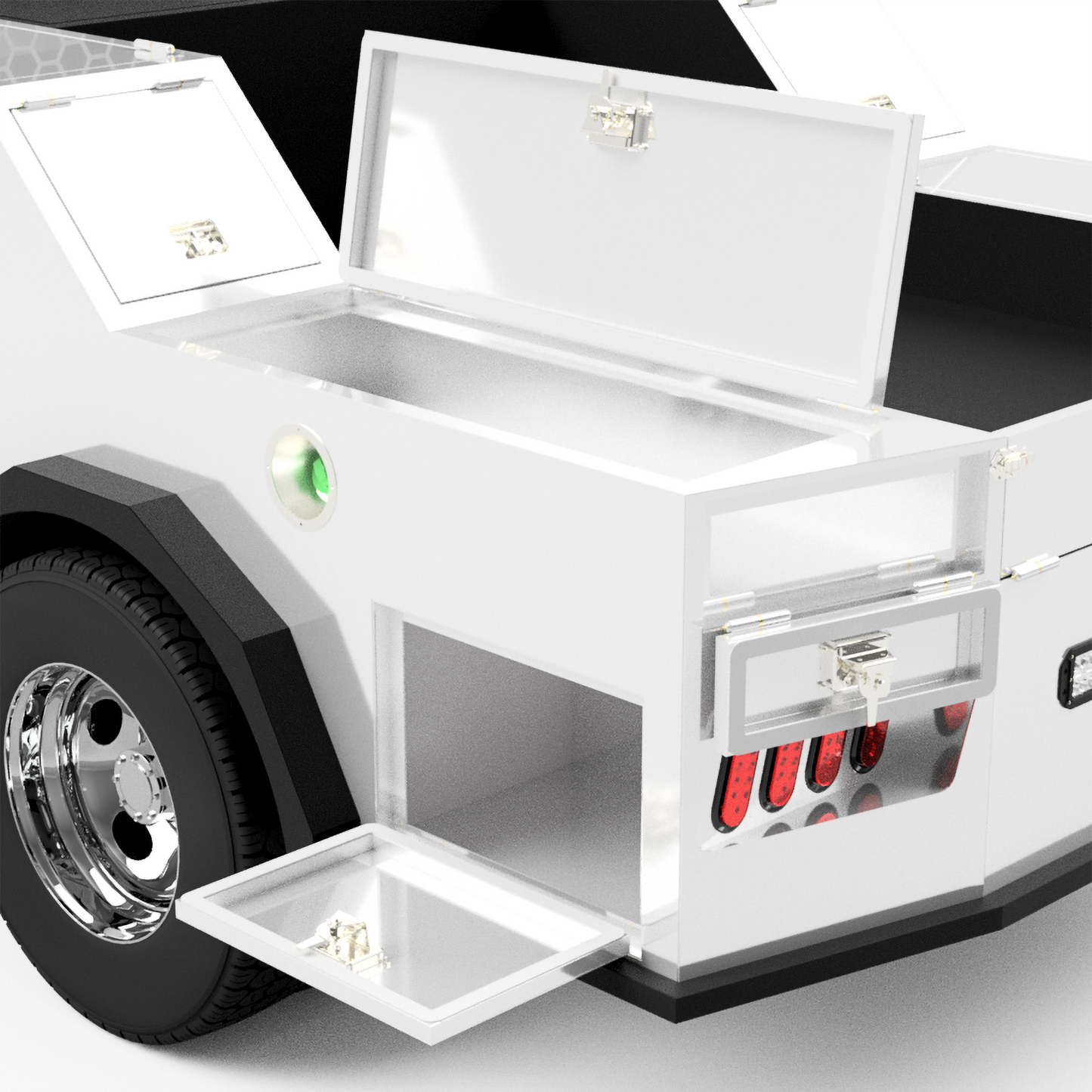 UNIVERSAL 60"CA Chassis-Cab 3500/5500 Utility Bed W/ Deck-Side Boxes