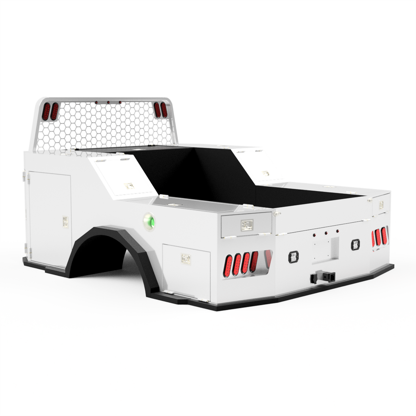 UNIVERSAL 60"CA Chassis-Cab 3500/5500 Utility Bed W/ Deck-Side Boxes