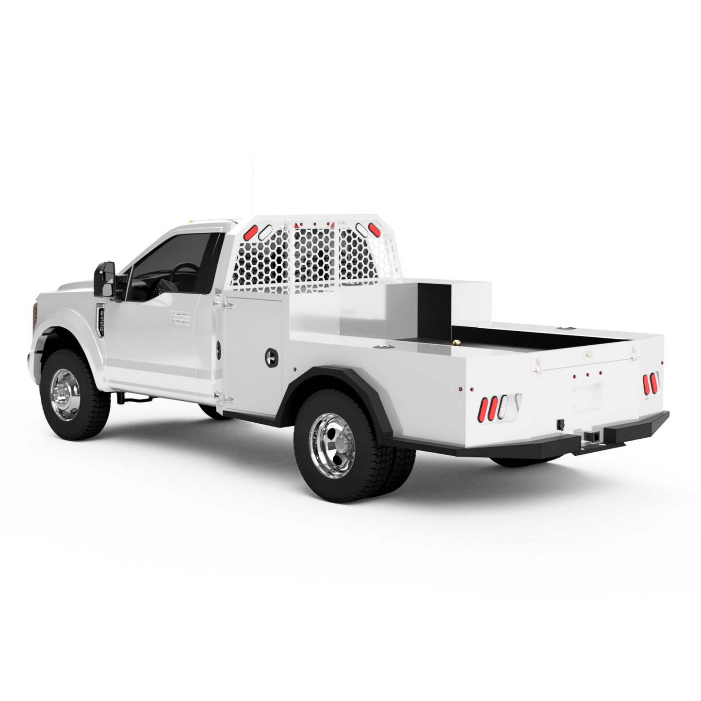 UNIVERSAL 60"CA Chassis-Cab 3500/5500 Utility Bed W/ Deck-Side Boxes