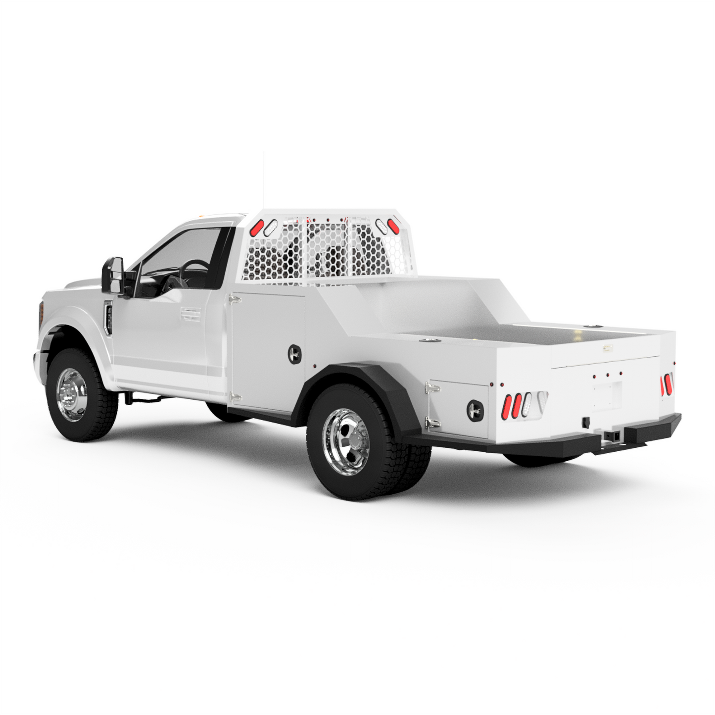 UNIVERSAL 60"CA Chassis-Cab 3500/5500 Utility Bed W/ Deck-side Boxes