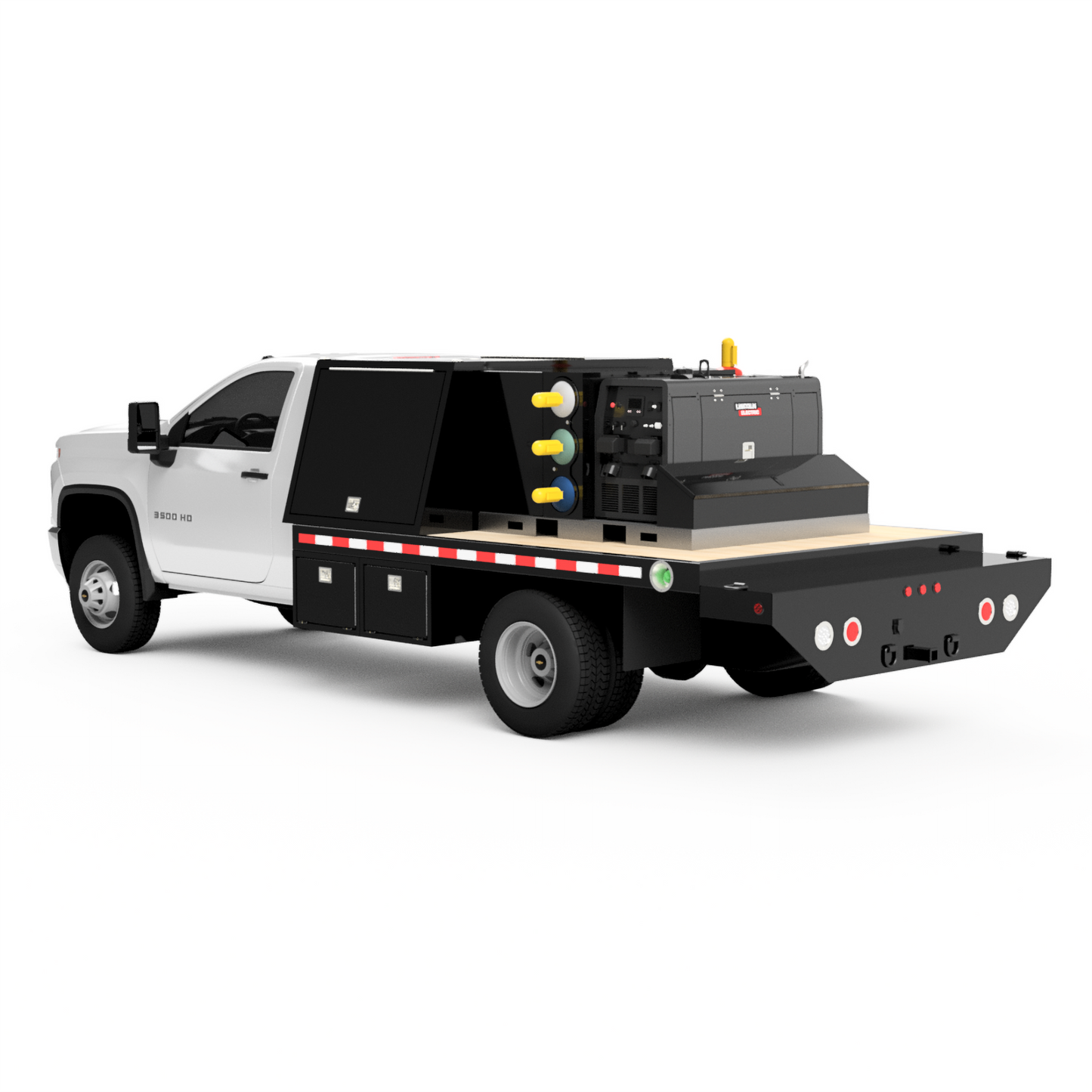UNIVERSAL 84"CA Chassis-Cab 4500/5500 Welding Bed W/ Front Cabinet
