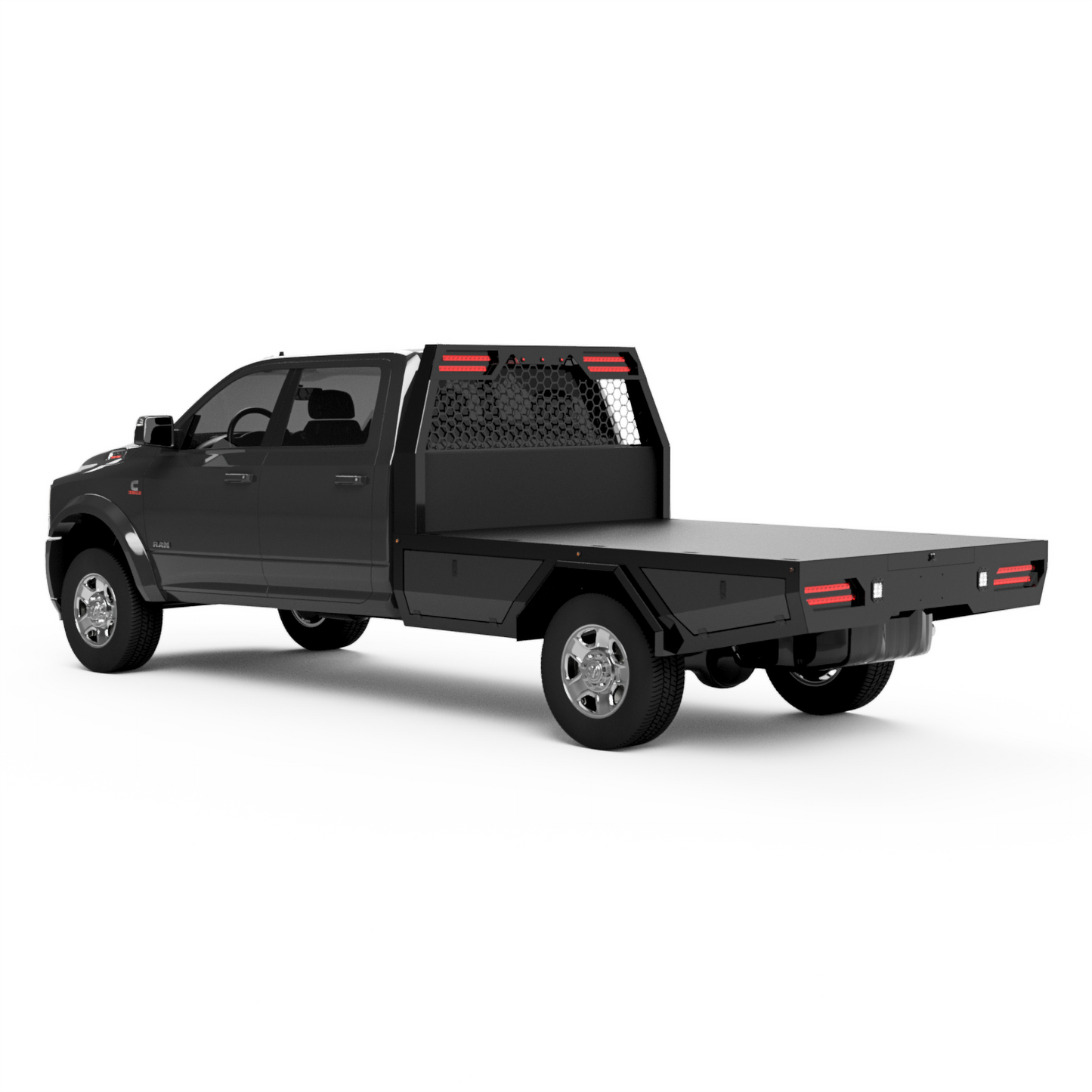 UNIVERSAL 60"CA Chassis-Cab 3500 Flatbed W/ Fender Boxes