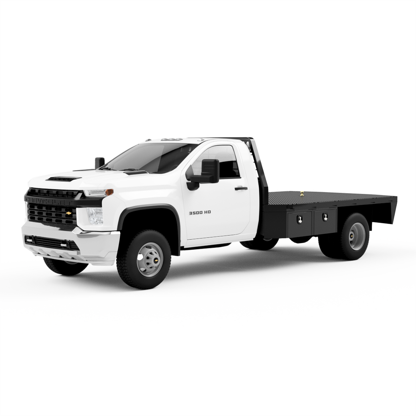 UNIVERSAL 84"CA Chassis-Cab 3500/5500 Flatbed W/ 4 Under-Body Boxes