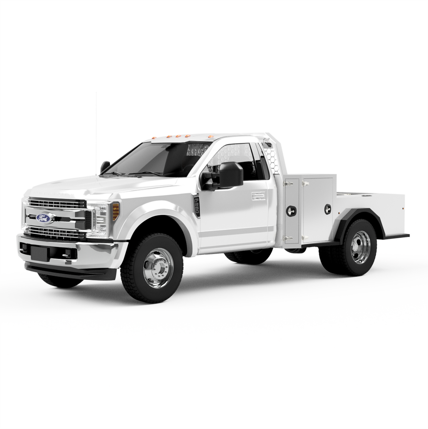 UNIVERSAL 60"CA Chassis-Cab 3500/5500 Utility Bed W/ Deck-Side Boxes