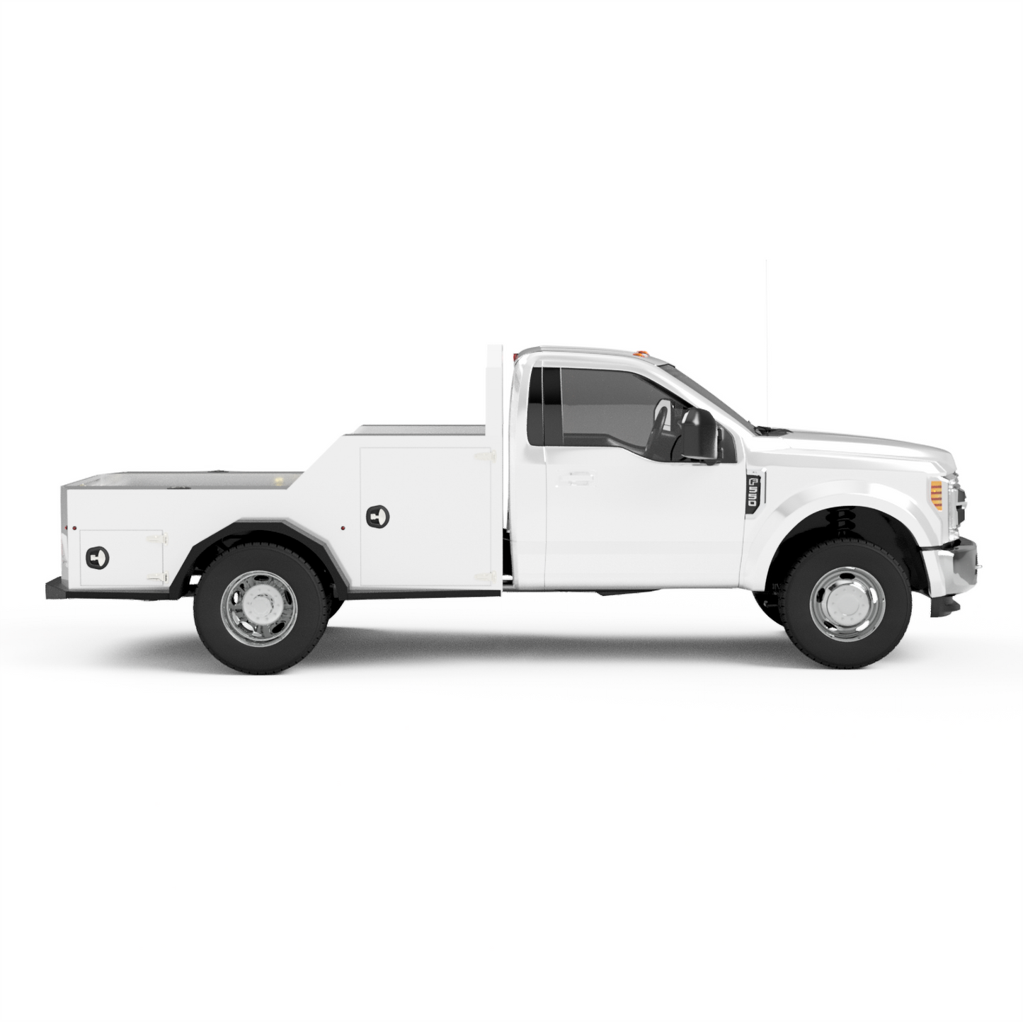 UNIVERSAL 60"CA Chassis-Cab 3500/5500 Utility Bed W/ Deck-side Boxes