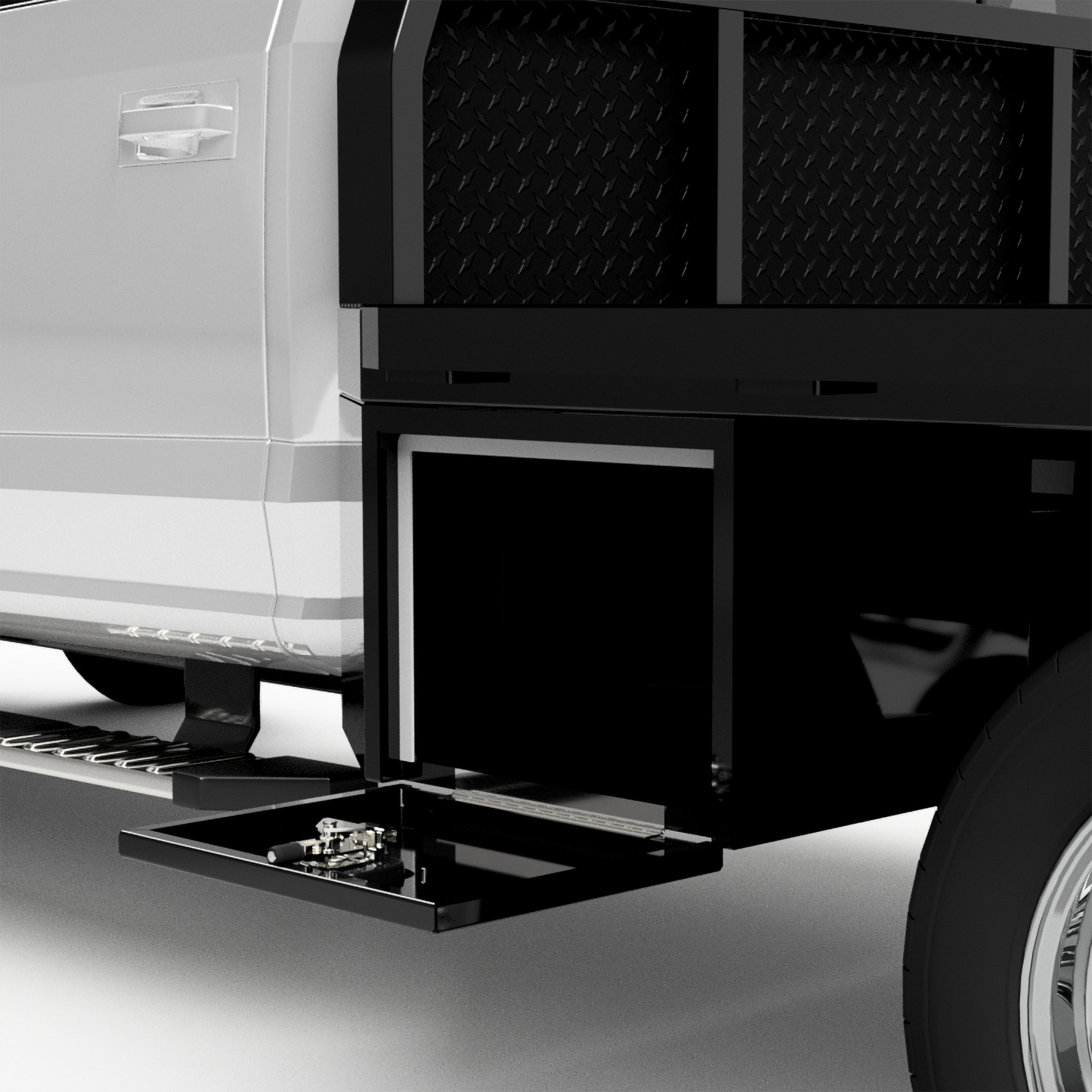 1999-2025 Ford F-350/F450 Flatbed W/ 2 Under-Body Boxes