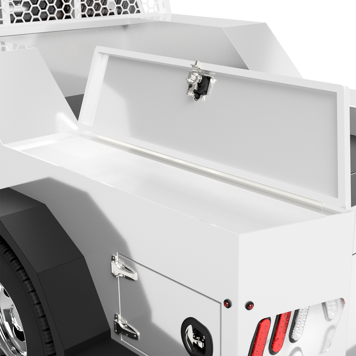 UNIVERSAL 60"CA Chassis-Cab 3500/5500 Utility Bed W/ Deck-side Boxes