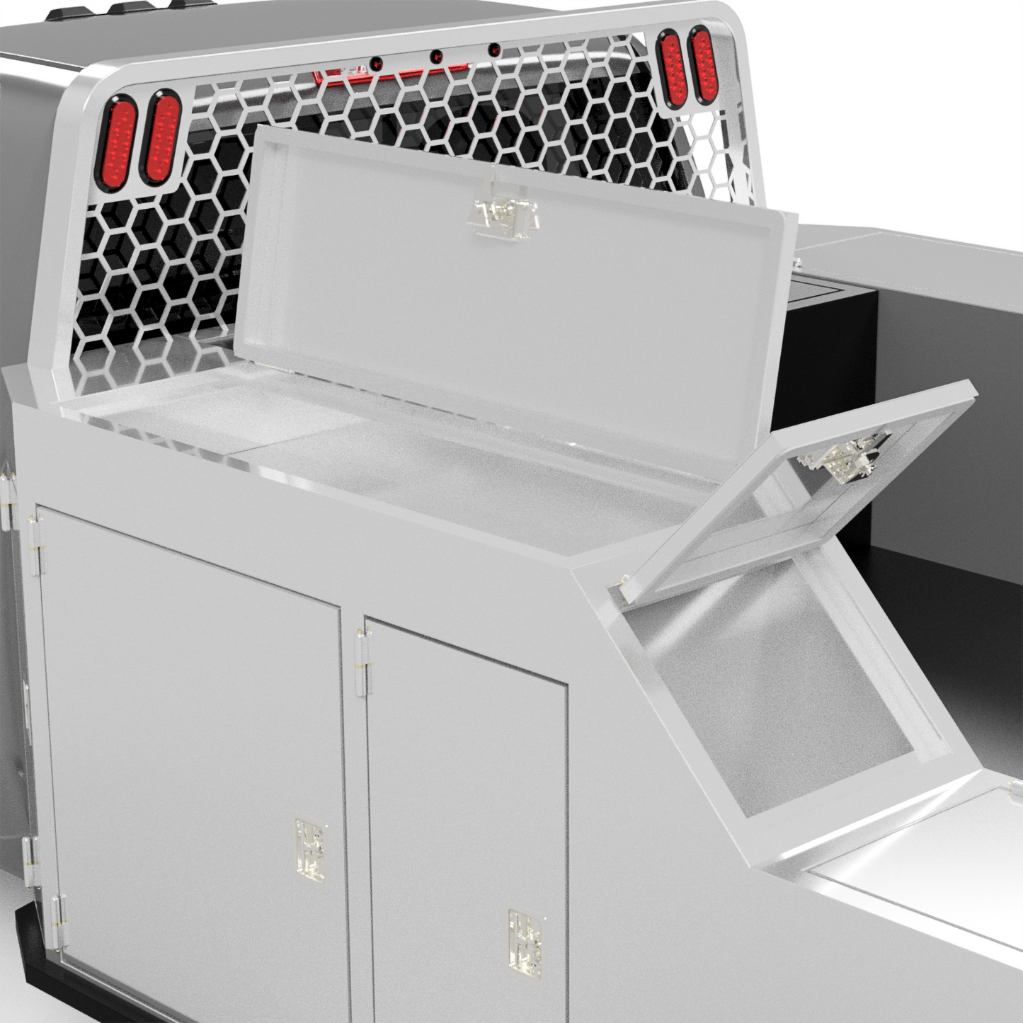 UNIVERSAL 84"CA Chassis-Cab 4500/5500 Utility Bed W/ Deck-Side Boxes