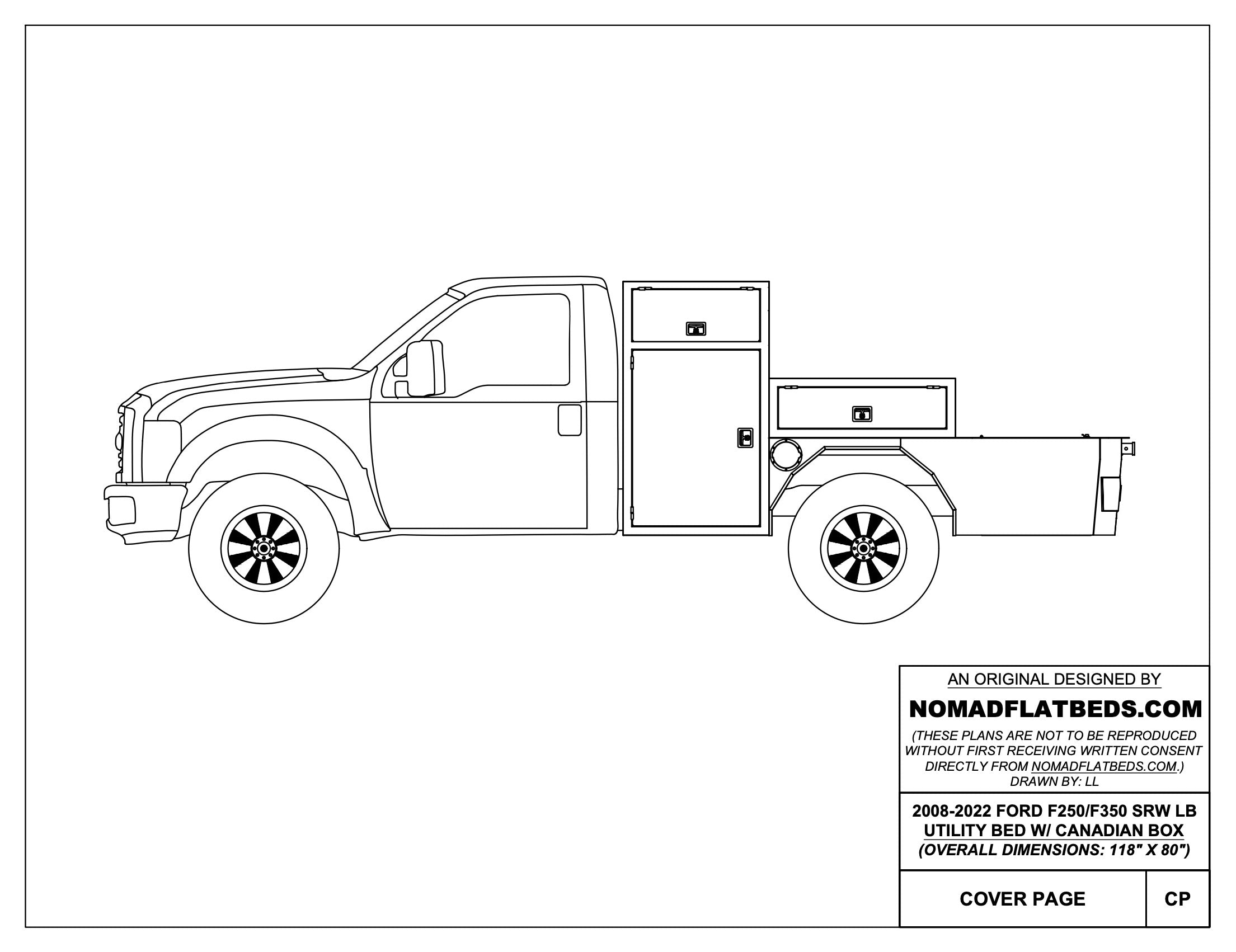 19992024 Ford F250/F350 Utility Bed W/ Canadian Box nomadflatbeds