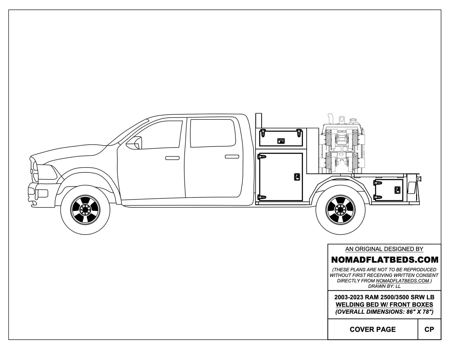 2003-2024 Ram 2500/3500 Welding Bed W/ Front Boxes