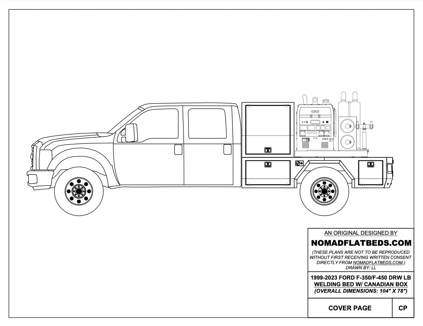 1999-2024 Ford F-350/F-450 LB Welding Bed W/ Canadian Box