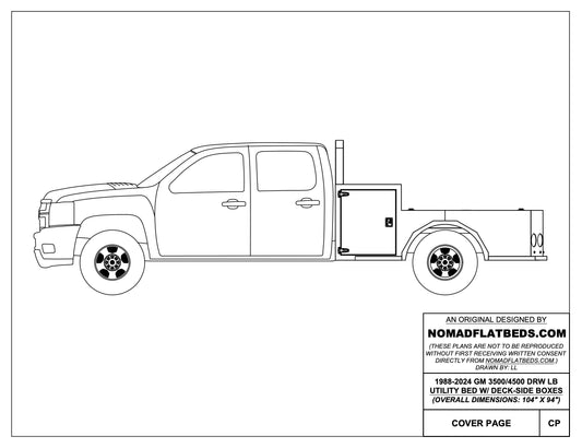 1988-2024 GM 3500/4500 Utility Bed W/ Deck-Side Boxes