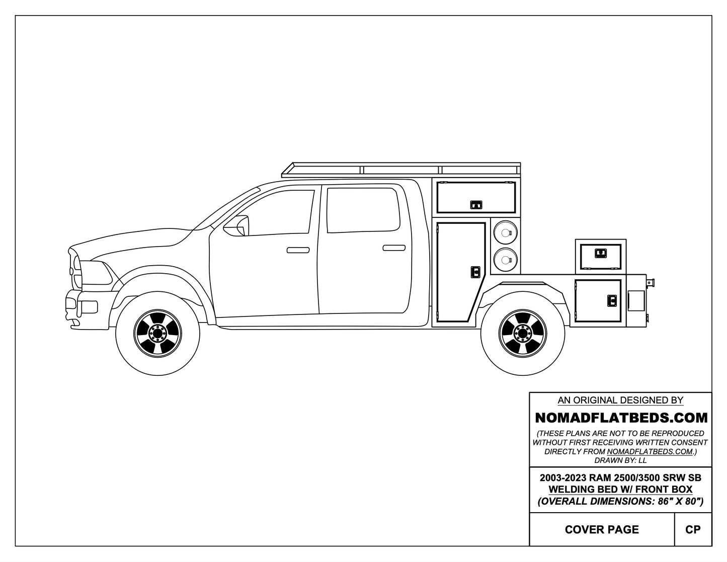 2003-2024 Ram 2500/3500 Welding Bed W/ Front Box