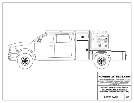 2003-2024 Ram 3500/4500 Welding Bed W/ Roof Rack