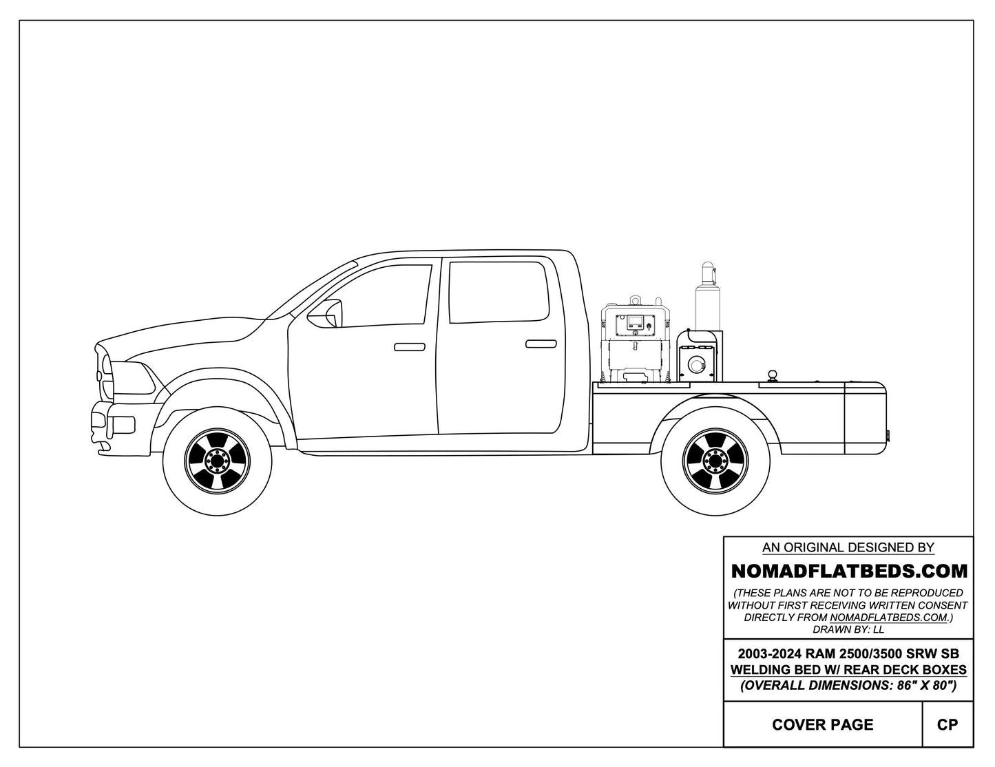 2003-2024 Ram 2500/3500 Welding Bed W/ Rear Deck Boxes