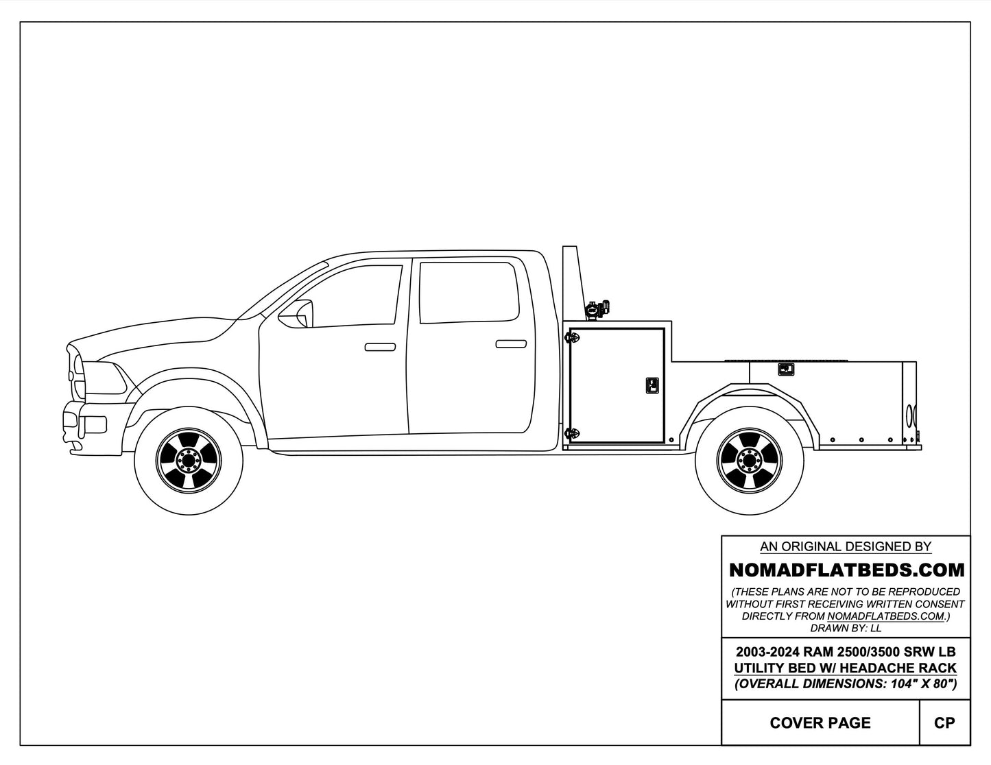 2003-2024 Ram 2500/3500 Utility Bed W/ Headache Rack