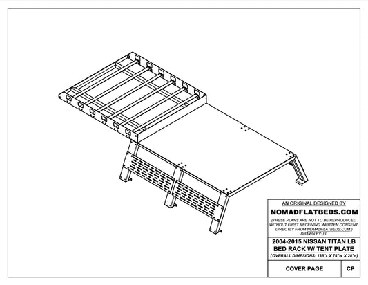 2004-2015 Nissan Titan LB Bed Rack W/ Tent Plate