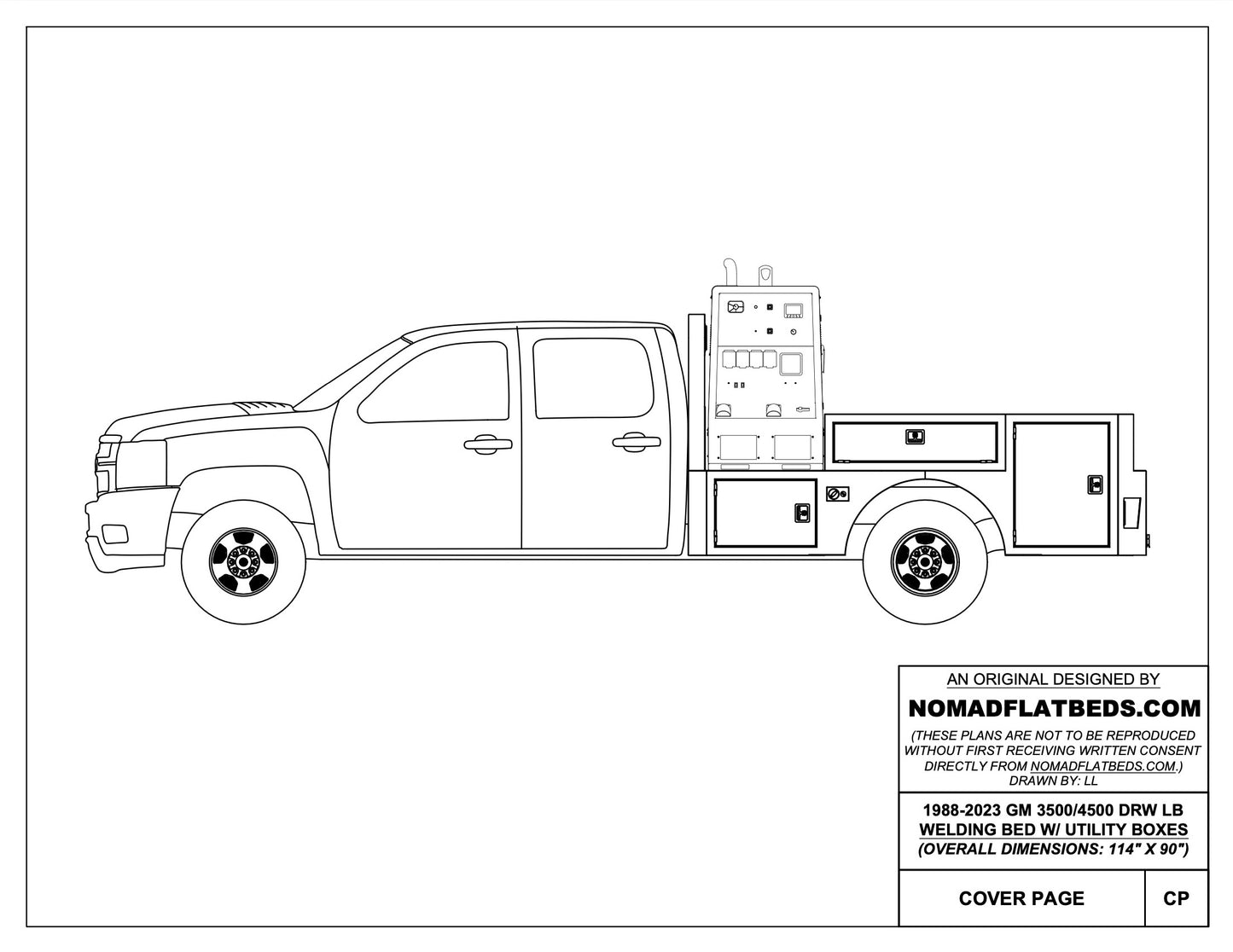 1988-2024 GM 3500/4500 Welding Bed W/ Utility Boxes