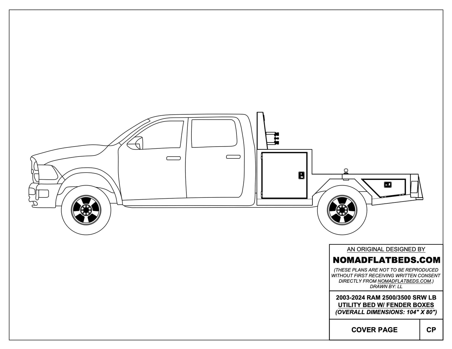 2003-2024 Ram 2500/3500 Utility Bed W/ Fender Boxes