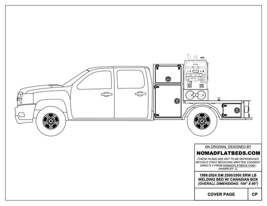 1988-2024 GM 2500/3500 Welding Bed W/ Canadian Box