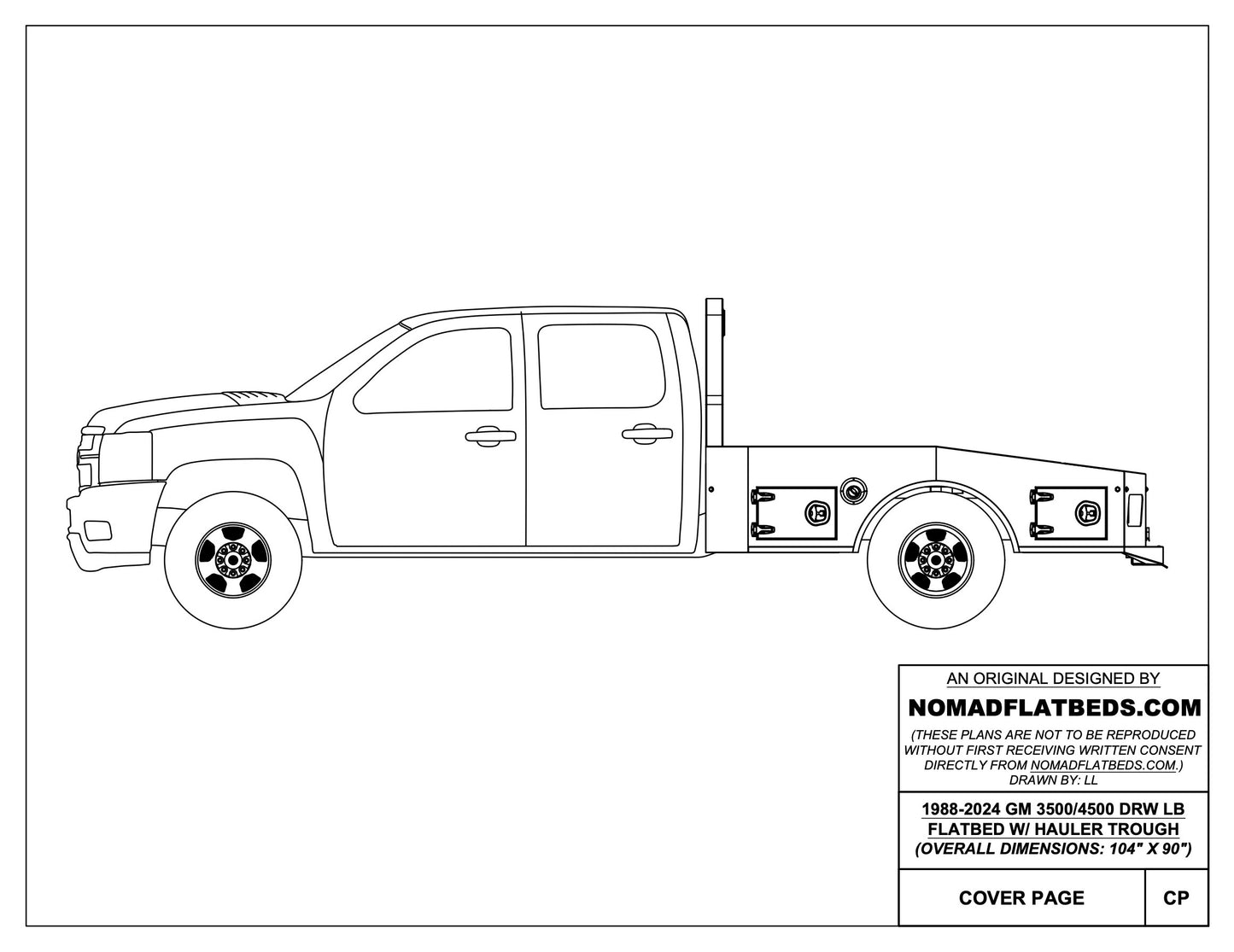 1988-2024 GM 3500/4500 Flatbed W/ Hauler Trough