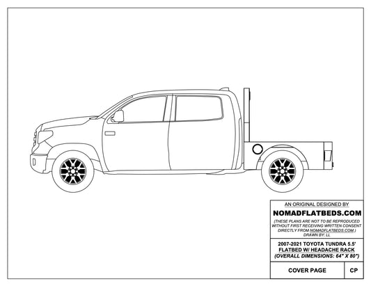 2007-2021 Toyota Tundra Flatbed W/ Headache Rack