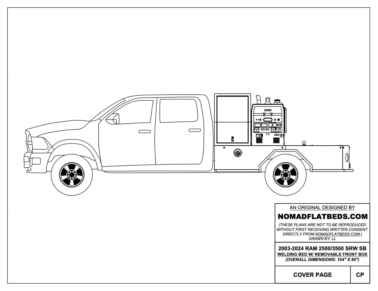 2003-2024 Ram 2500/3500 Welding Bed W/ Removable Front Box