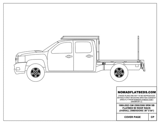 1988-2024 GM 2500/3500 Flatbed W/ Roof Rack