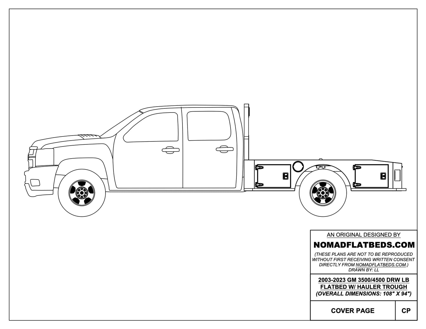 1988-2024 GM 3500/4500 Flatbed W/ Hauler Trough