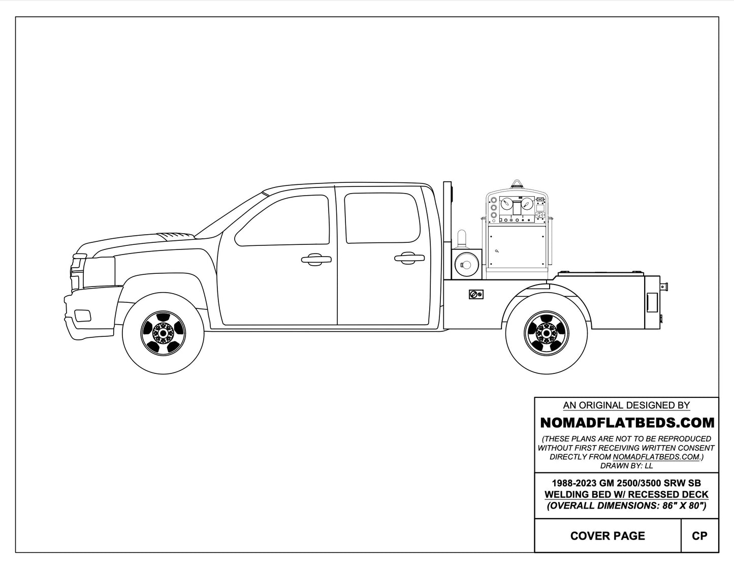 1988-2024 GM 2500/3500 Welding Bed W/ Recessed Deck