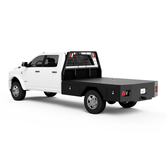 UNIVERSAL 60"CA Chassis-Cab 3500 Flatbed W/ 4 Under-Body Boxes