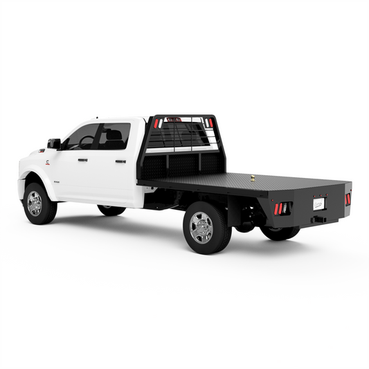 UNIVERSAL 60"CA Chassis-Cab 3500 Flatbed W/ Headache Rack