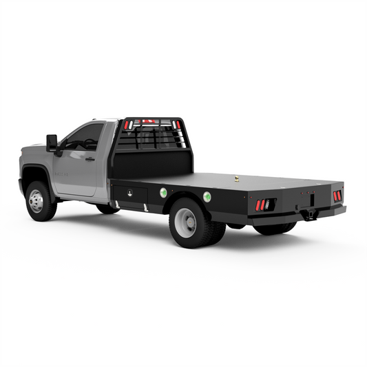 UNIVERSAL 84"CA Chassis-Cab 3500/5500 Flatbed W/ Rear Deck-Box