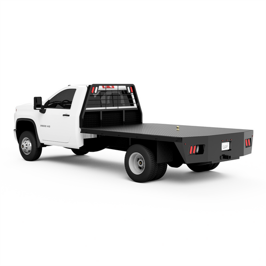 UNIVERSAL 84"CA Chassis-Cab 3500/5500 Flatbed W/ Headache Rack