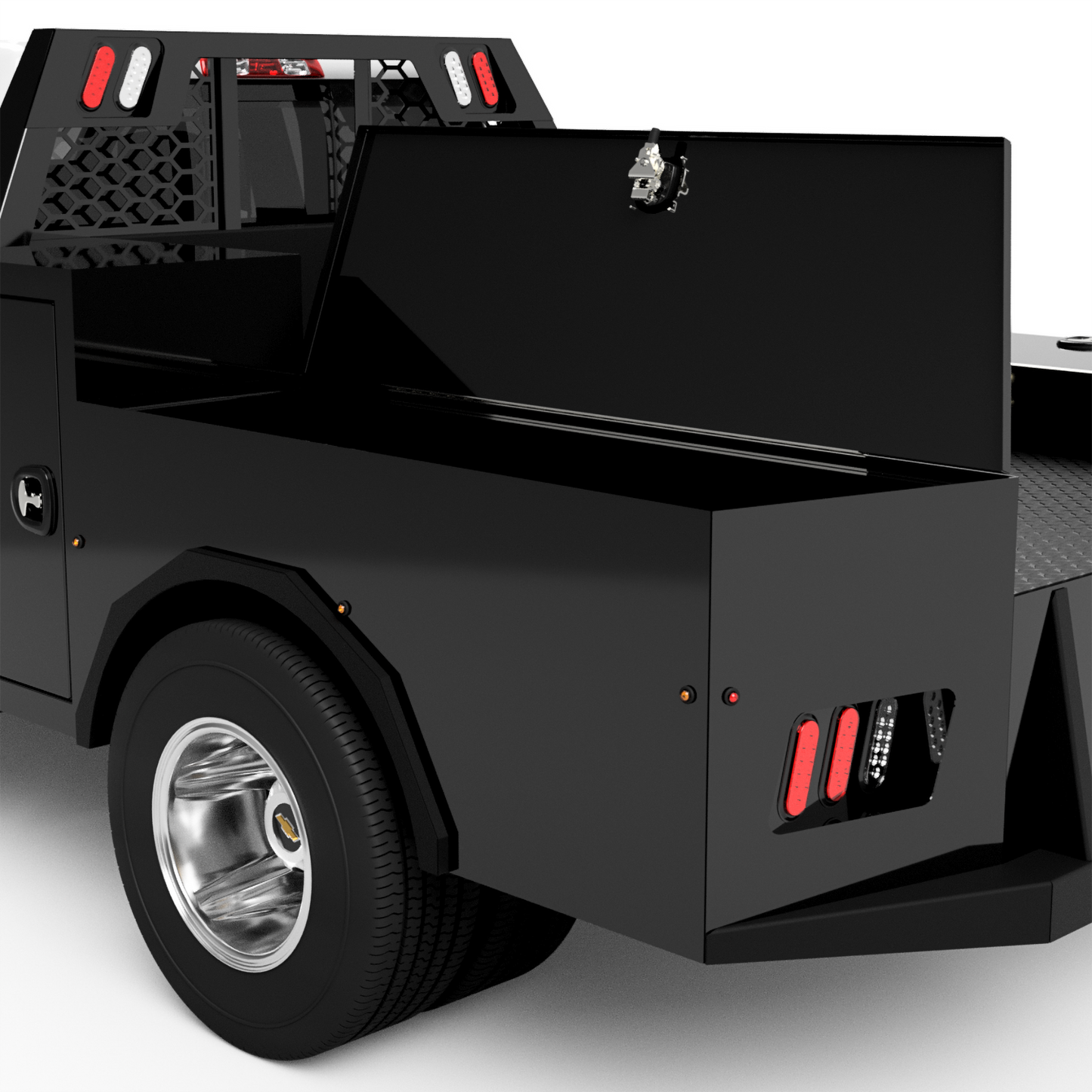 1988-2025 GM 3500 Utility Bed W/ Deck-Side Boxes