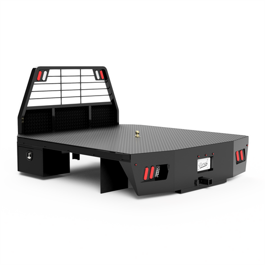 UNIVERSAL 60"CA Chassis-Cab 3500/5500 Flatbed W/ 2 Under-Body Boxes