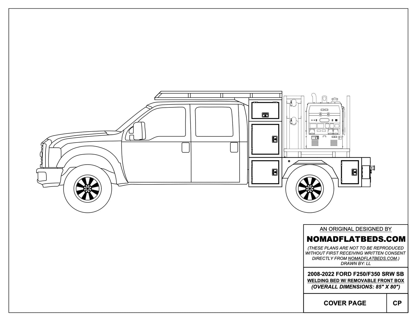 1999-2024 Ford F-250/F-350 Welding Bed W/ Removable Front Box